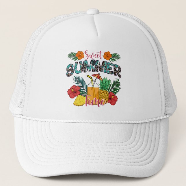 Casquette Sweet Summer Time Beach | Île tropicale (Devant)