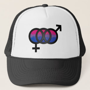 Casquette symbole 3D bisexuel