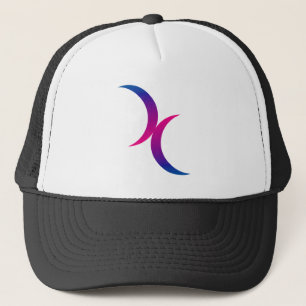 Casquette Symbole bisexuel de fierté de double croissant de