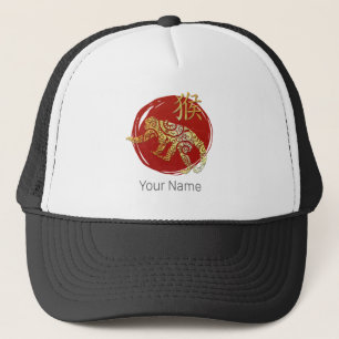 Casquette Symbole chinois de singe Zodiaque Horoscope Conste