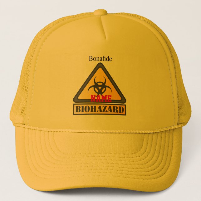 Casquette Symbole d'avertissement de risque biologique Thund (Devant)