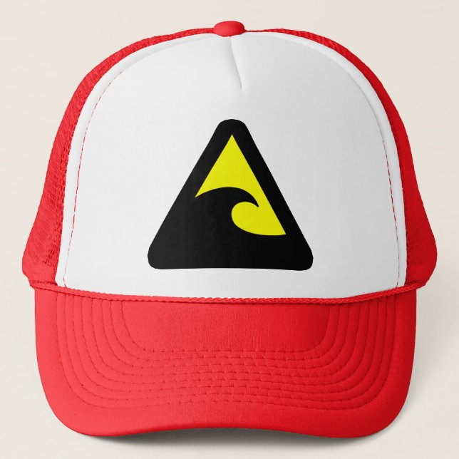 Casquette Symbole de danger du tsunami (Devant)