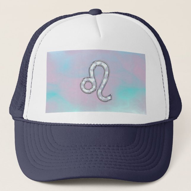 Casquette Symbole de Leo Zodiac sur Pastels Style Nacre Impr (Devant)
