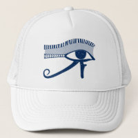 Symbole de l'oeil de Horus Bleu Blanc