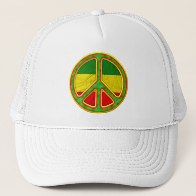Casquette Symbole de paix de Rasta (Devant)