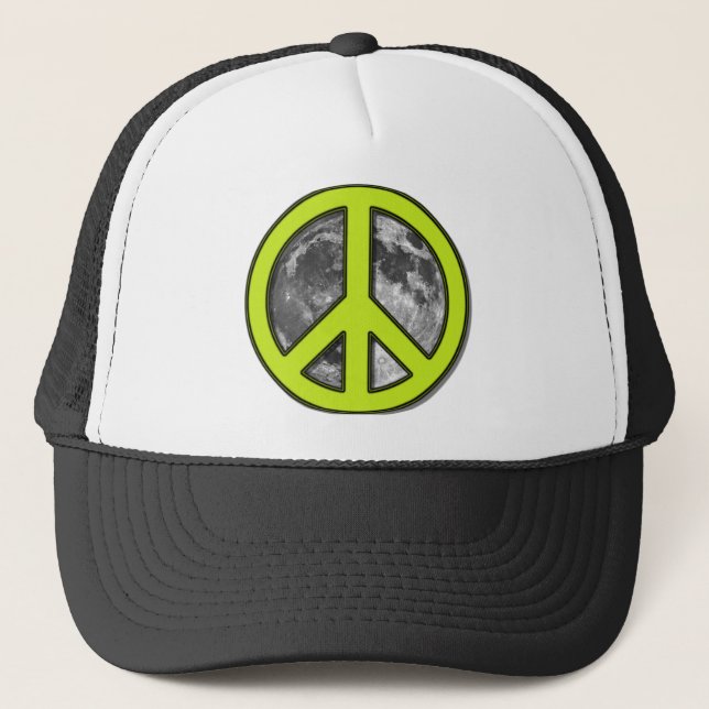 CASQUETTE SYMBOLE DE PAIX LUNE VERTE (Devant)