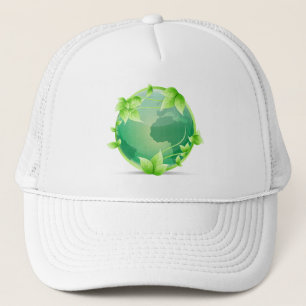 Casquette Symbole de recyclage de la Terre verte