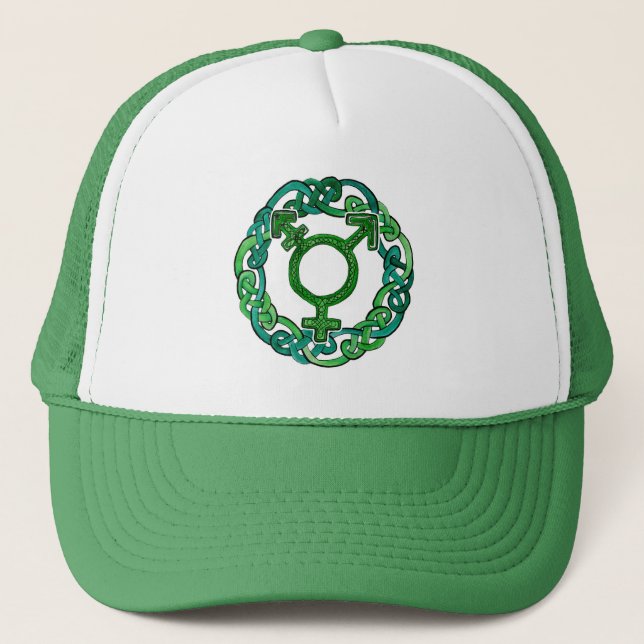 Casquette Symbole de transsexuel de Knotwork de Celtic (Devant)