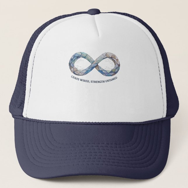 Casquette Symbole d'infini Chaos câblé Force Géométrique (Devant)