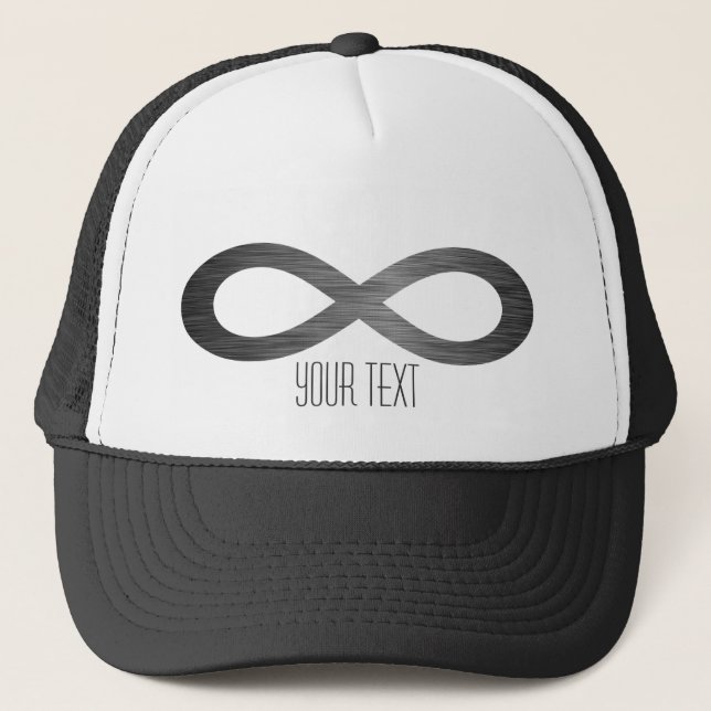 Casquette Symbole d'infini sur la texture métallique de Faux (Devant)