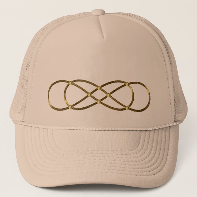 Casquette Symbole double Infinité - Or antique (Devant)