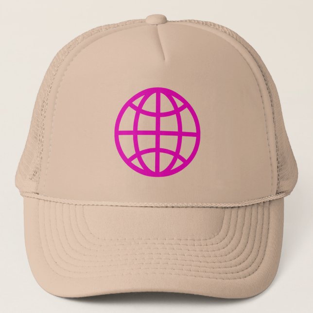 Casquette Symbole du monde - Magenta (Devant)