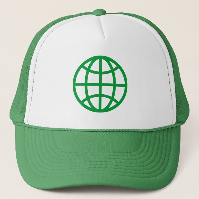 Casquette Symbole du monde - Vert d'herbe (Devant)
