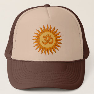 Casquette Symbole Om dans le soleil radiant Spirituel Hindou