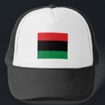 Casquette Symbole panafricain du drapeau et de l'union / fan<br><div class="desc">Chapeaux de baseball/camion : Symbole du drapeau panafricain - UNIA / Tribande horizontale de rouge, noir et vert. Le drapeau panafricain—aussi connu sous le nom de drapeau afro-américain, drapeau de libération noire, drapeau de l'UNIA. Souvent utilisé avec le mouvement Black Lives Matter.</div>