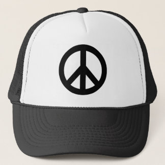 CASQUETTE SYMBOLE SYMBOLE DE LA PAIX BLANC NOIR
