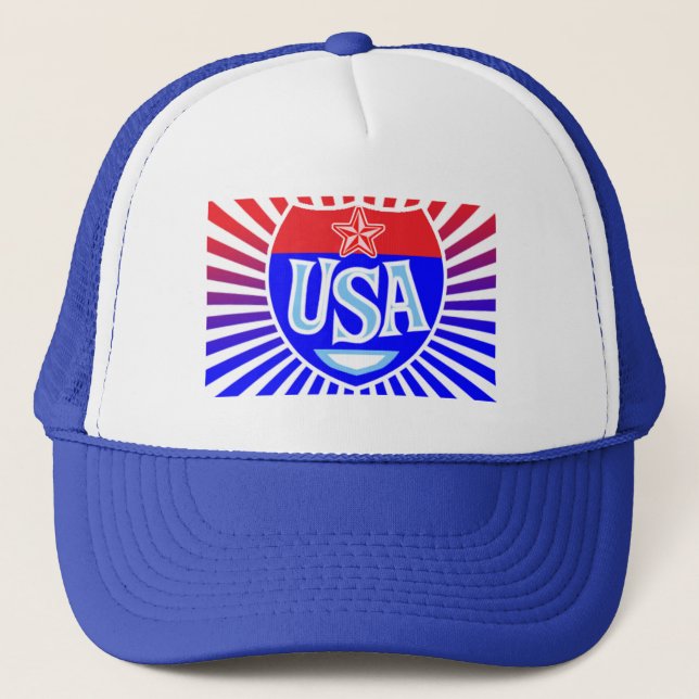 Casquette SYMBOLE USA Patriotique American Lettré (Devant)