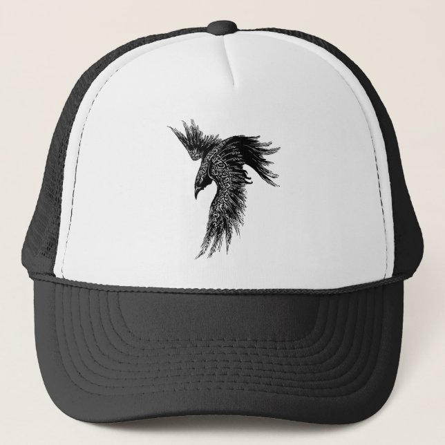 Casquette Symbole viking Corbeau Norse (Devant)
