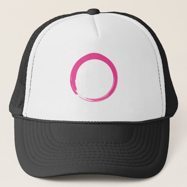 Casquette Symbole zen rose / Cercle Enso (Devant)