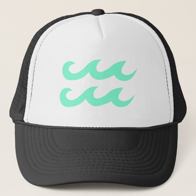 Casquette Symbole zodiaque Aquamarine Aquarius (Devant)