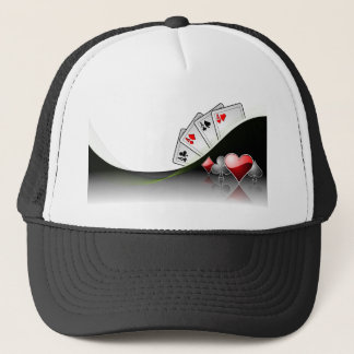 Casquette Symboles de cartes et de casino de tisonnier
