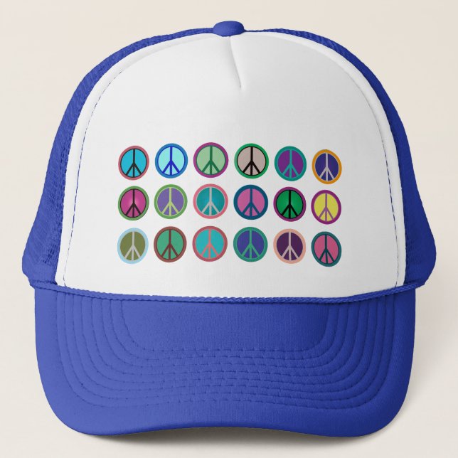 Casquette Symboles de paix en couleur (Devant)