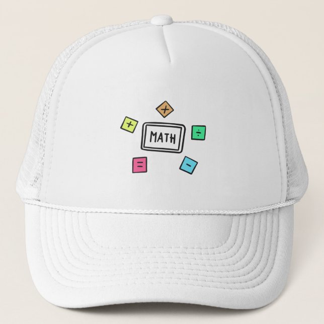 Casquette Symboles mathématiques Étudiants et parents (Devant)