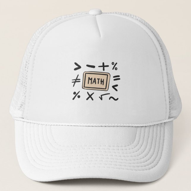 Casquette Symboles mathématiques pour les élèves et les pare (Devant)