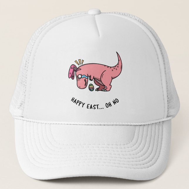 Casquette T-Rex Bataille de Pâques Trucker Chapeau (Devant)