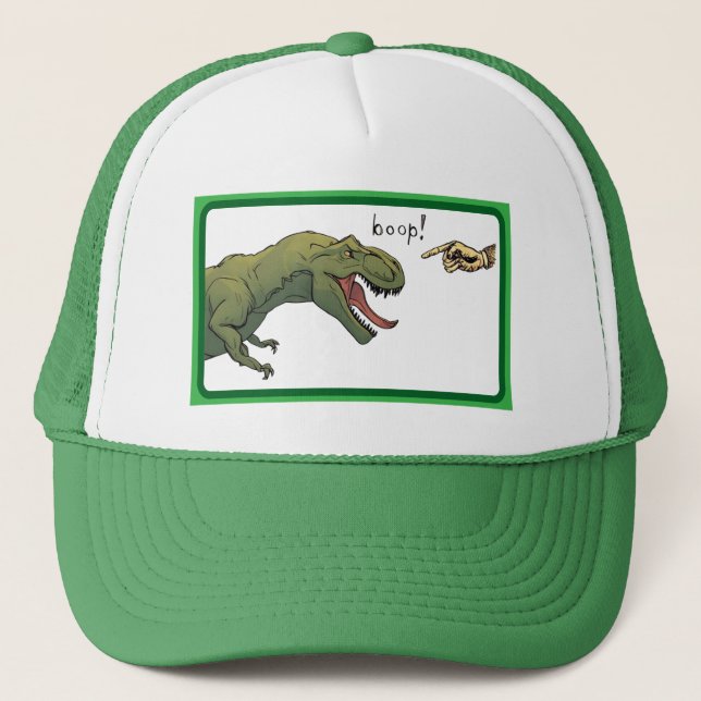 Casquette T-Rex Dinosaur Boop Tyrannosaurus Baseball Vert (Devant)