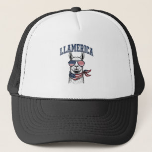 Casquette T-Shir gravure vintage lama patriotique Llamerica