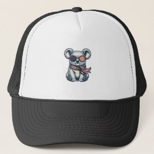 Casquette T-shirt à motif de koala patriotique gravure vinta