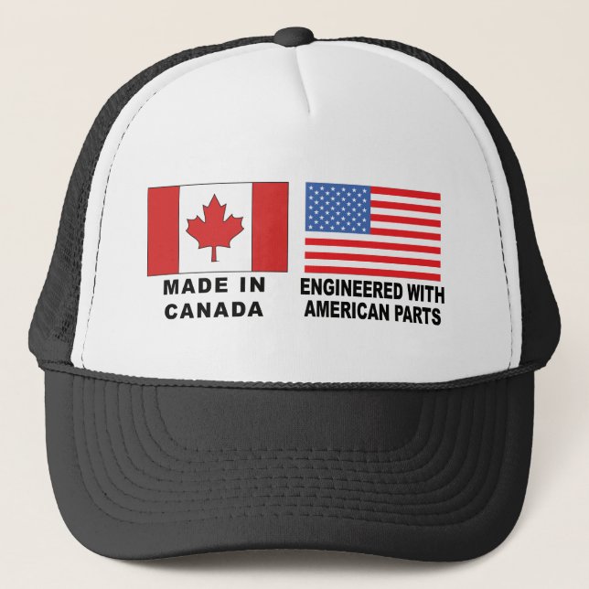 Casquette T-shirt américain canadien (Devant)