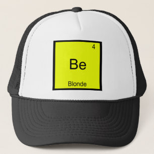 Casquette T-shirt Be - Symbole de l'élément de chimie drôle