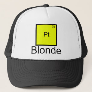 Casquette T-shirt blond de calembour d'élément de platine