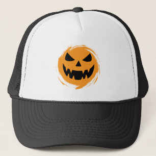 Casquette T-shirt classique, éffrayant visage citrouille