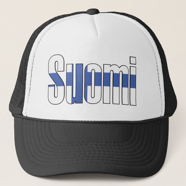 Casquette T-shirt de drapeau de Suomi (Finlande) (Devant)