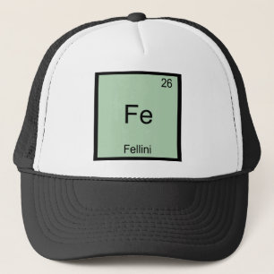Casquette T-shirt Fe - Symbole d'élément de chimie drôle de 