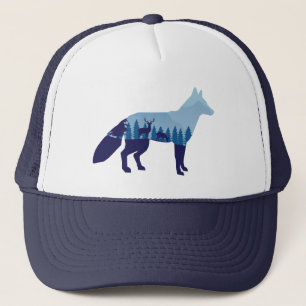 Casquette T-shirt Fox In Mountain Forest