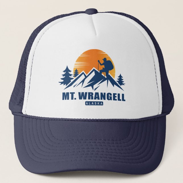 Casquette T-Shirt Hike du Mont Retro Wrangell (Devant)