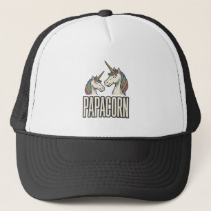 Casquette T-Shirt Papa Licorne Papa Gravure Vintage Des