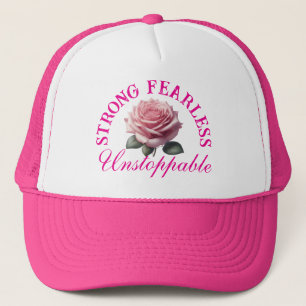 Casquette T-shirt rose rose et sans peur