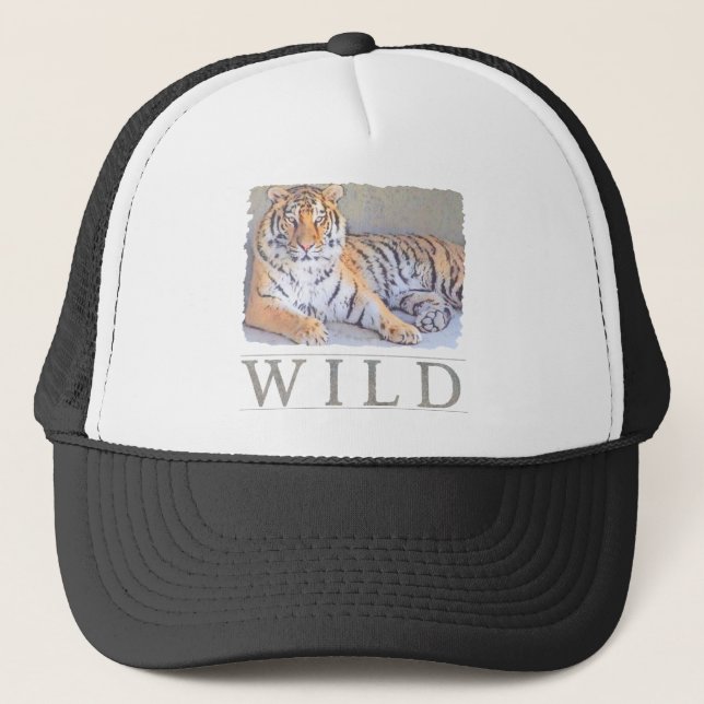 Casquette T-shirt sauvage de tigre (Devant)