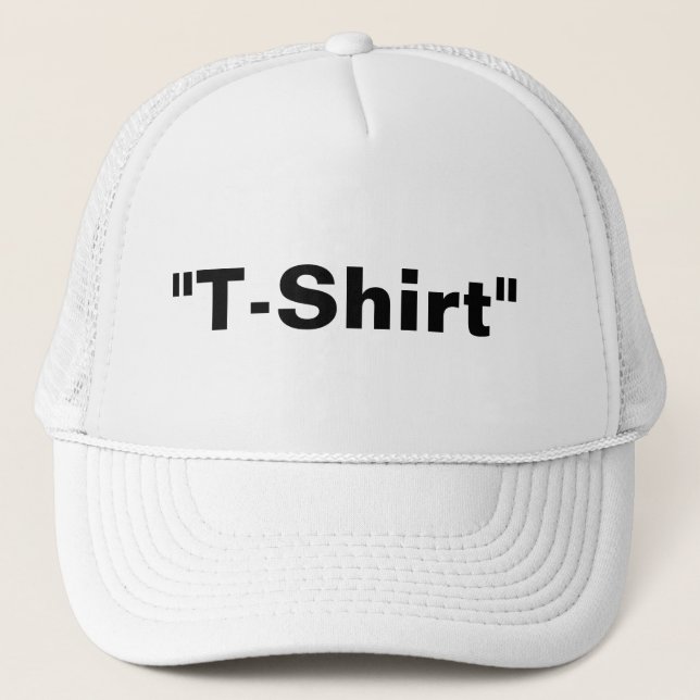 Casquette "T-shirt" un mot minimalisme design (Devant)