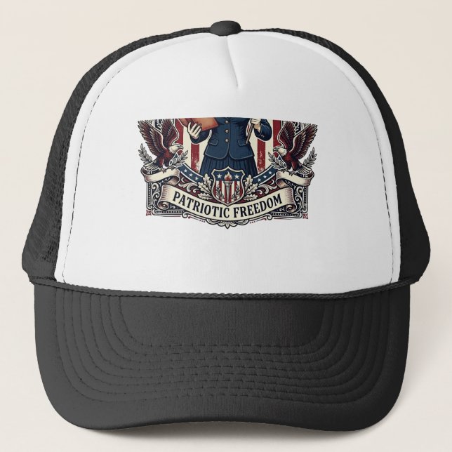 Casquette T-shirt vectoriel graphique pour enseignant patrio (Devant)