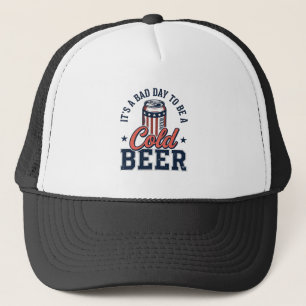 Casquette T-shirt vectoriel vintage de bière froide patrioti