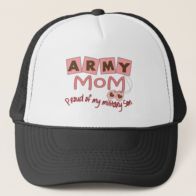 Casquette T-shirts de mon fils militaire de maman d'armée (Devant)