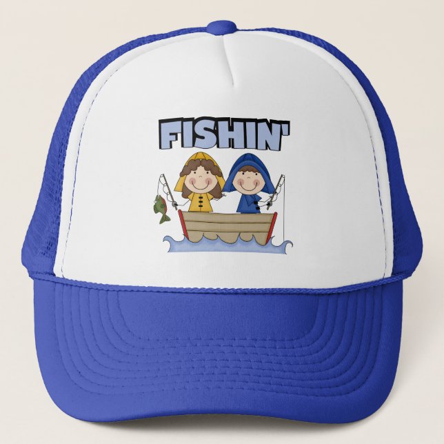 Casquette T-shirts et cadeaux de bateau de Fishin (Devant)