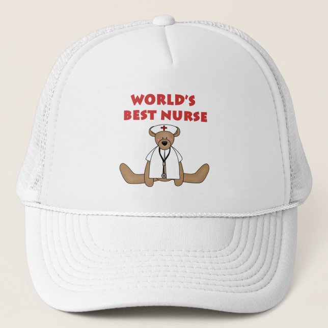 Casquette T-shirts et cadeaux de Bear World's Best Nurse (Devant)