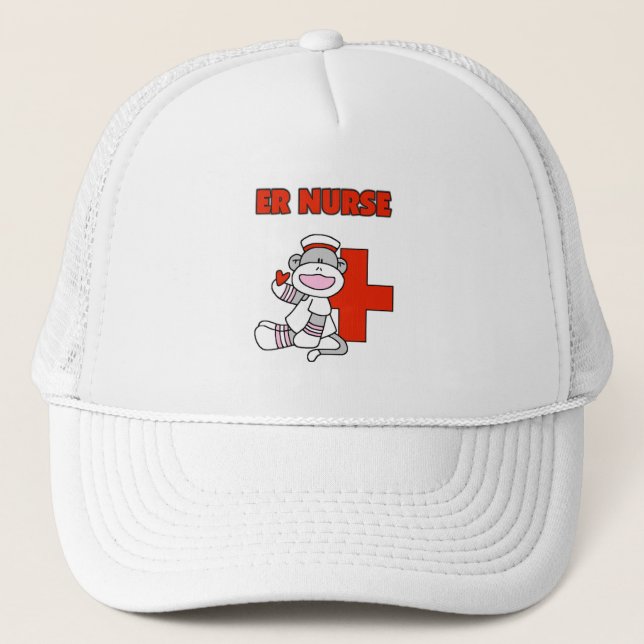 Casquette T-shirts et cadeaux de l'infirmière de singe de ch (Devant)